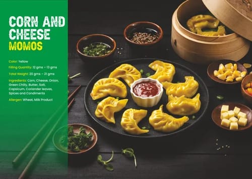 Trinkle Corn & Cheese Momos 500gm